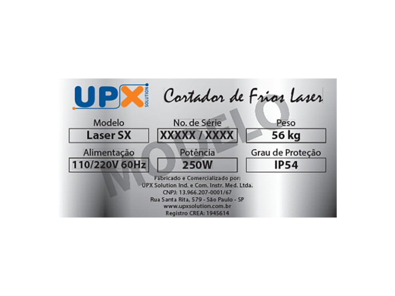 Chapa de Série Cortador Laser SX
