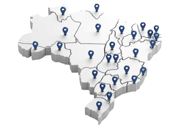 Atendemos todo o território nacional