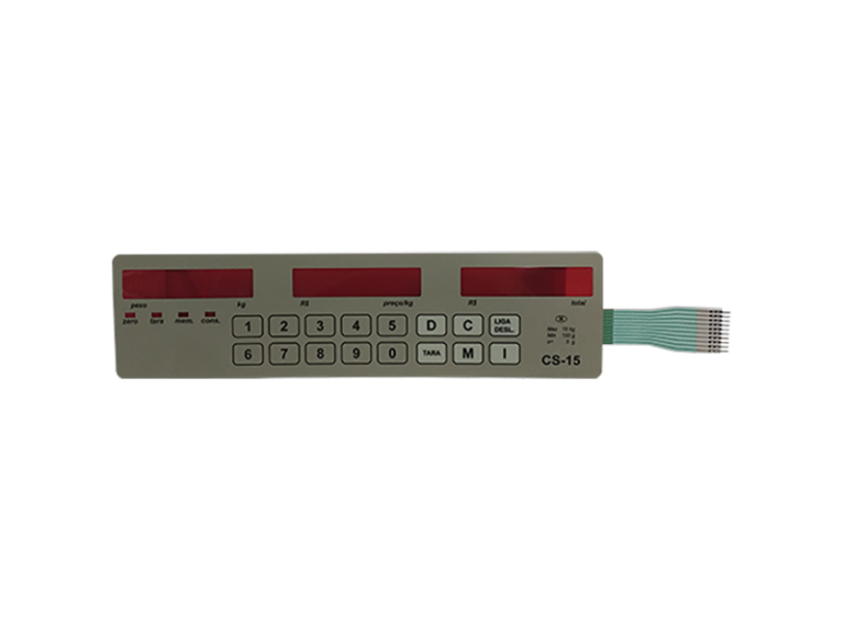 Teclado Balança CS Led Classe III Dourado