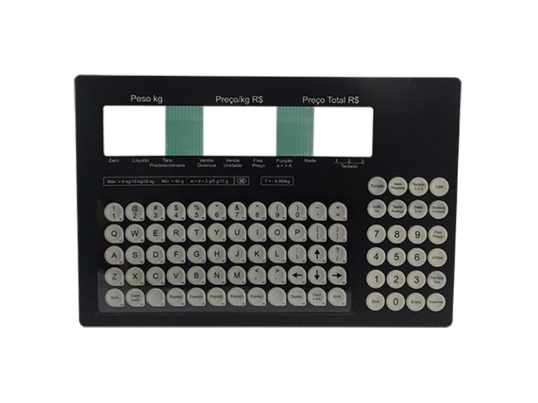 Teclado Balança Prix4 Due Preto 6 15 30kg